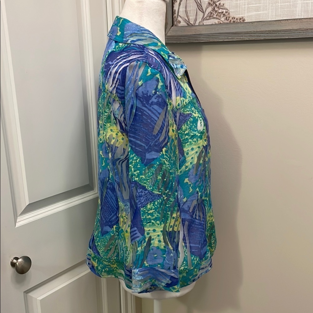 Coldwater Creek Women’s Cover up Top 3/4 sleeves Zipper 12 - Picture 5 of 16